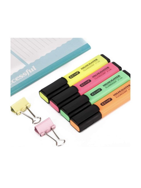 Zeyar Text Highlighter Marker – Pack of 4