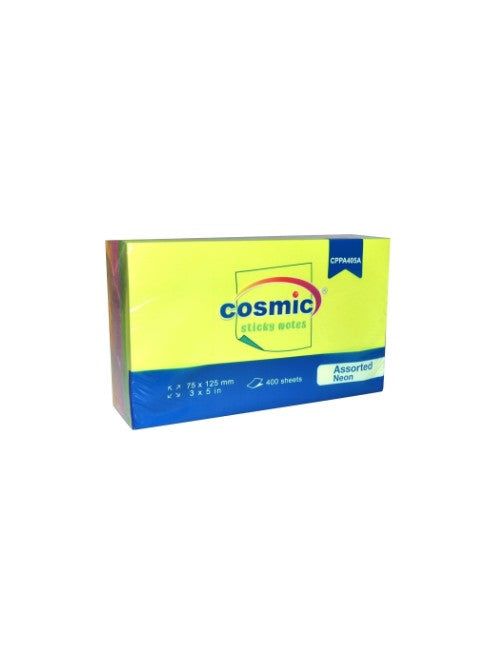 Cosmic 400‑Sheet Sticky Notes Multicolor