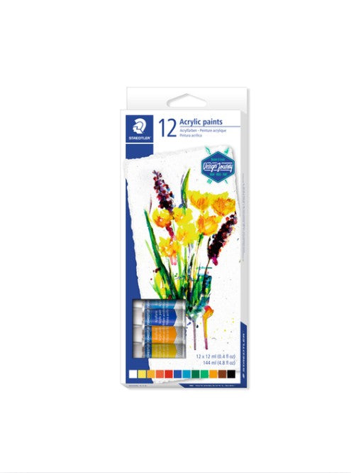 Staedtler Acrylic Paint Tubes – 12 Colors صورة ثانوية