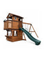 Mount Peak Elbrus Swing Set & Playhouse with Wooden Roof