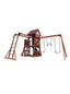 Mount Peak - Vinson Massif Swing Set & Playhouse with Wooden Roof