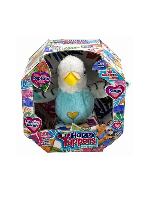 Happy Yappers Parrott Turquoise Interactive Talking & Singing Plush Bird