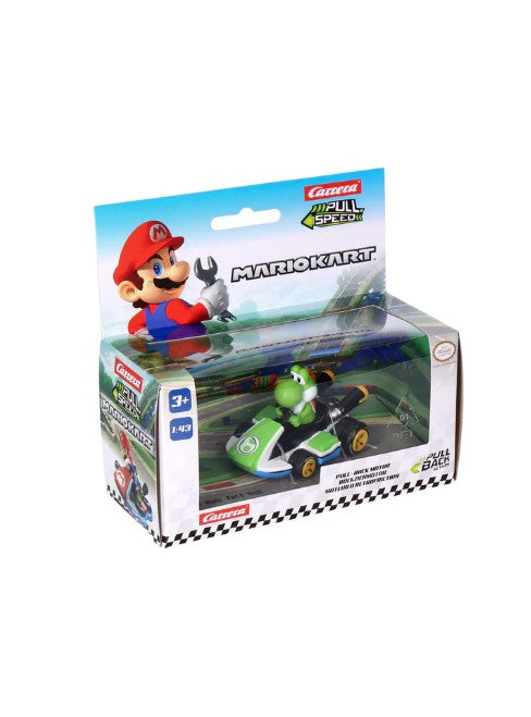 Pull N Speed Mario Kart Assortment – Pull Back Racing Cars Collection (Assorted Characters) Battery-Free Toy Vehicles for Kids