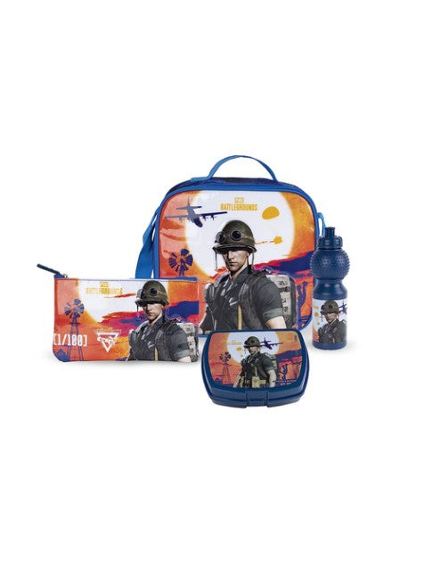 PUBG Battlegrounds Lone Survivor V2 5-in-1 School Set 18 Inch – Backpack, Lunch Bag, Pencil Case & Accessories Set (TBT235IN1C30-18)