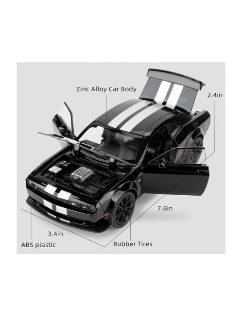 Dodge Challenger SRT Hellcat D.98XN 1:24 Diecast Black
