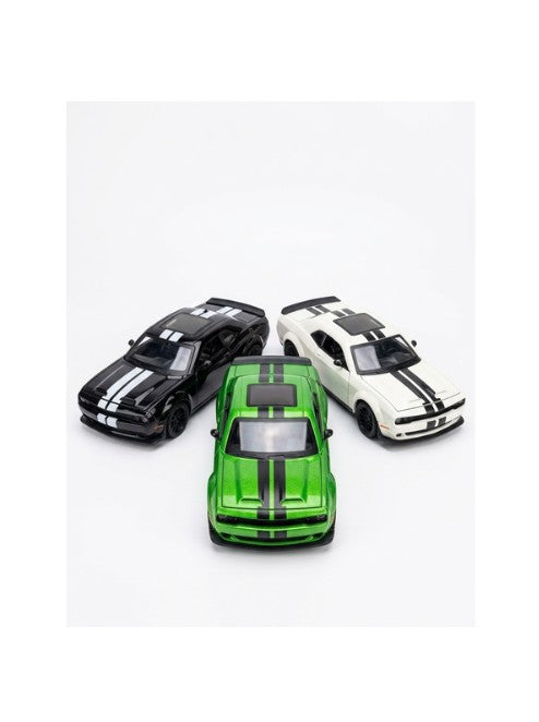 Dodge Challenger SRT Hellcat D.98XN 1:24 Pullback Diecast - White صورة ثانوية