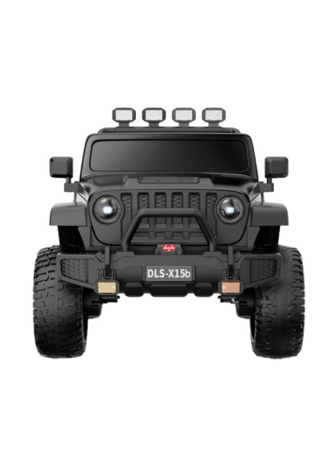 Monster Jeep 24V Ride-On Car 2-Seater – 4x4 Electric Off-Road Vehicle with 4 x 200W Motors, Lifted Suspension, Rubber Wheels, Parental Remote