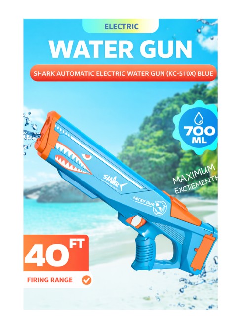 Automatic Shark Electric Water Playset Water Gun KC510 - Asst Colours Secondary image
