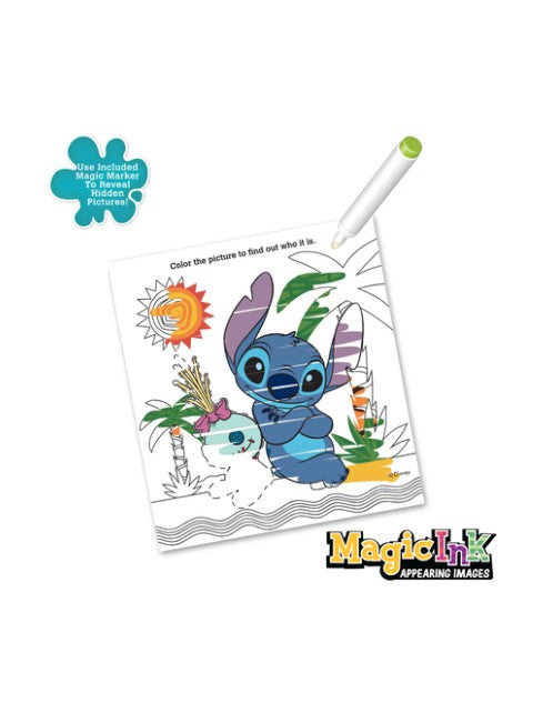 Disney Stitch Magic Ink Book 100097 Kids Reusable Activity Coloring Book with Water Pen Ages 3 Plus