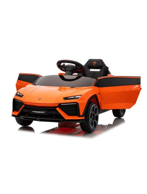 Lamborghini Lanzador Kids Electric Ride-On Car 12V with Leather Seats - Orange