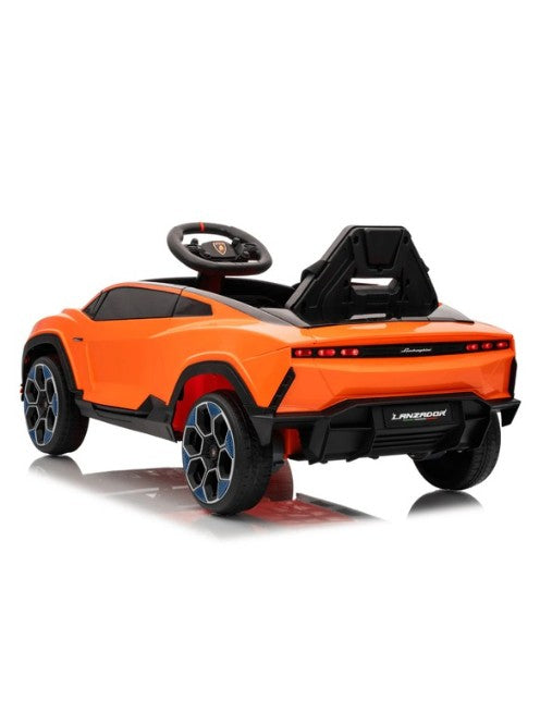 Lamborghini Lanzador Kids Electric Ride-On Car 12V with Leather Seats - Orange