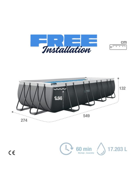 Intex Rectangular Ultra XTR Frame Swimming Pool 18feet  (549 x 274 x 132 cm) Secondary image