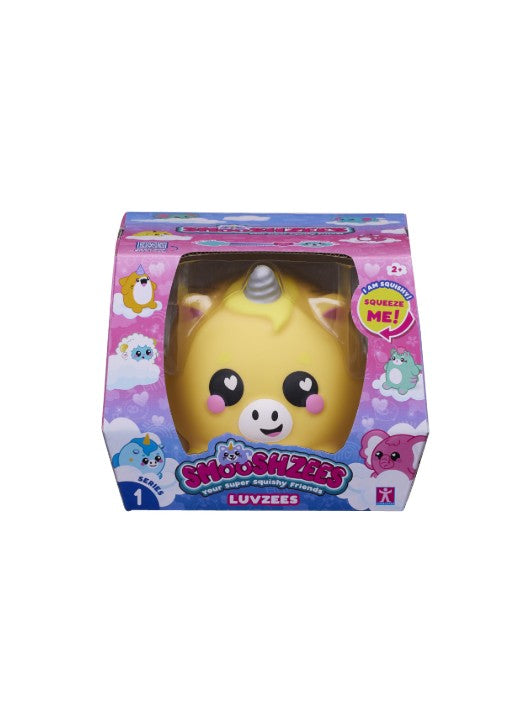 Smooshzees, Luvzees, Funder, Yellow Unicorn, Collectable Characters, Supersoft, Cuddly and Squishy