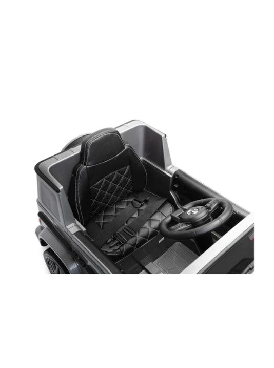 Licensed Mercedes Benz G63 12V Battery-Powered Ride on Car, EVA Wheels & Leather Seats Grey
