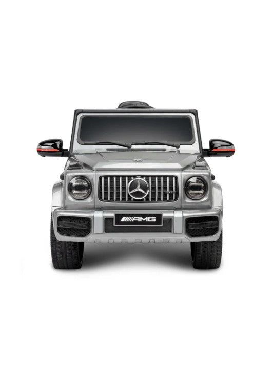 Licensed Mercedes Benz G63 12V Battery-Powered Ride on Car, EVA Wheels & Leather Seats Grey