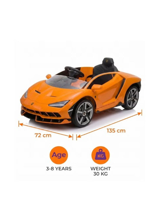 Lamborghini Centenario Ride-On Car 6726R Orange 12V Kids Electric Car with EVA Wheels Leather Seat