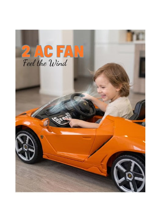 Lamborghini Centenario Ride-On Car 6726R Orange 12V Kids Electric Car with EVA Wheels Leather Seat