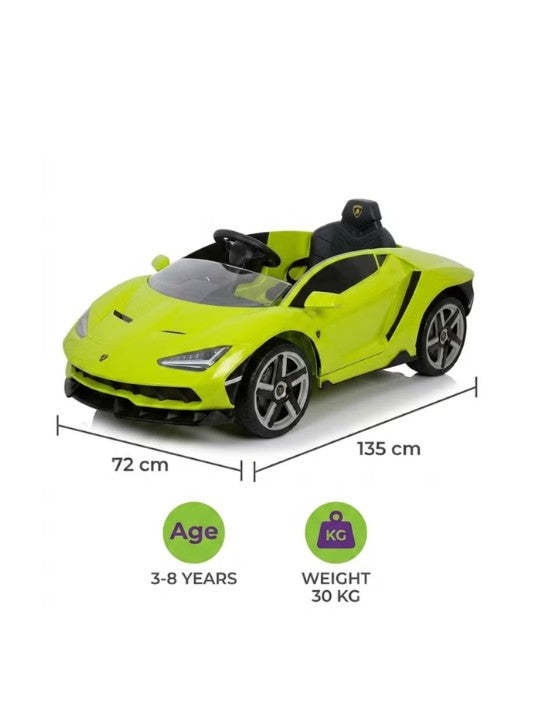 Lamborghini Centenario Ride-On Car 6726R Green 12V Kids Electric Car with EVA Wheels Leather Seat Remote Control