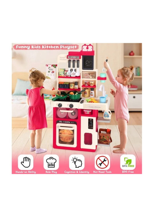Puzzle Kitchen Set Funny – 63 Pcs is an interactive pretend-play kitchen