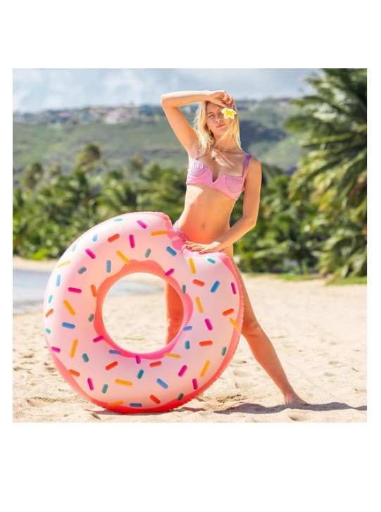 Intex Donut Tube 56265 – Inflatable Donut Swim Ring for Pool & Beach