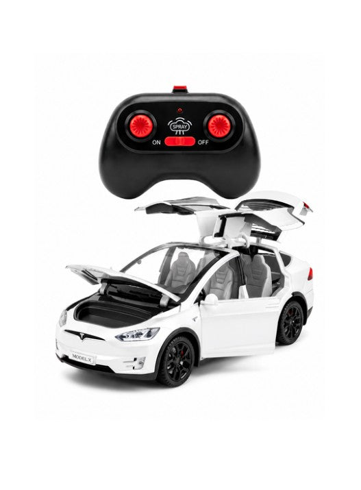 RC Tesla Model X Diecast Remote Control Car 1:22 Scale with Lights & Sound - Asst