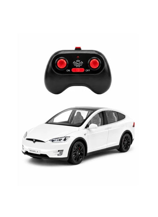 RC Tesla Model X Diecast Remote Control Car 1:22 Scale with Lights & Sound - Asst صورة ثانوية