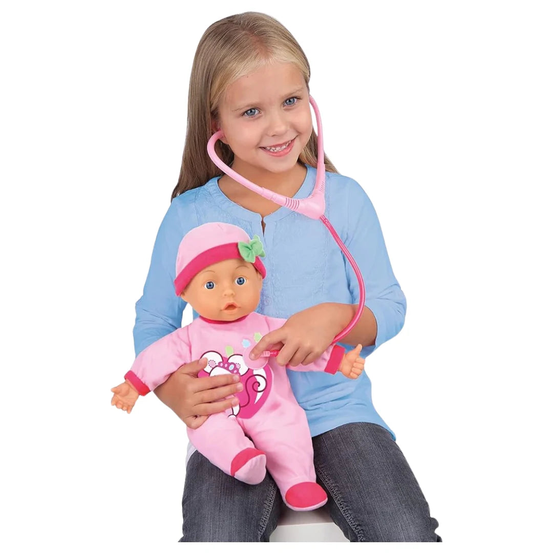 Bayer 33cm Doctor Set Doll with 24 Baby Sound