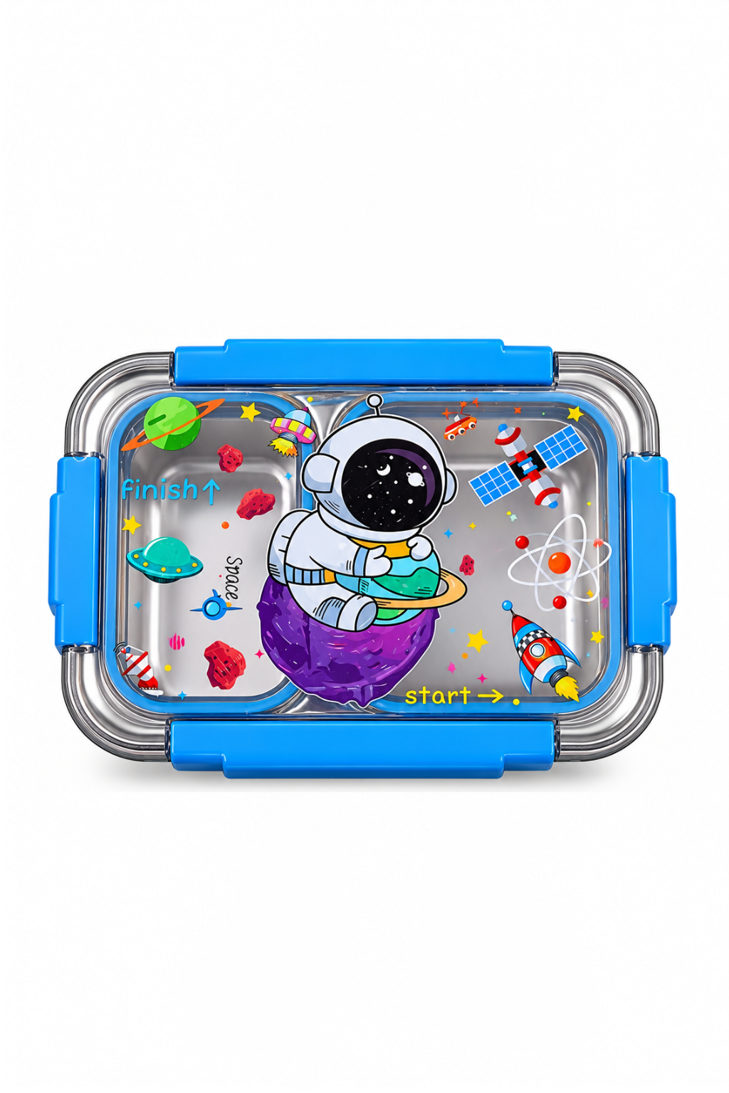 Mataro Stainless Steel Dual Compartment Lunch Box - Assorted Colour الصورة الرئيسية