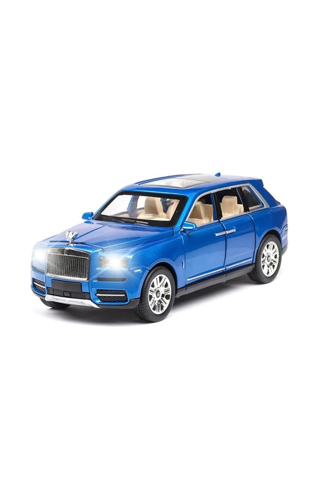 1:24 Rolls-Royce Cullinan SUV Model Car – Die-Cast Pull Back Toy with Lights & Sound - Asst