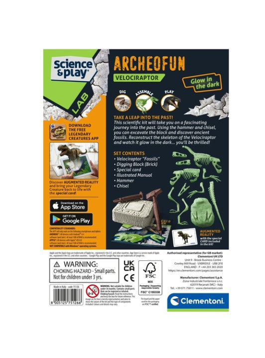 CLEMENTONI ARCHEOFUN VELOCIRAPTOR - 75126