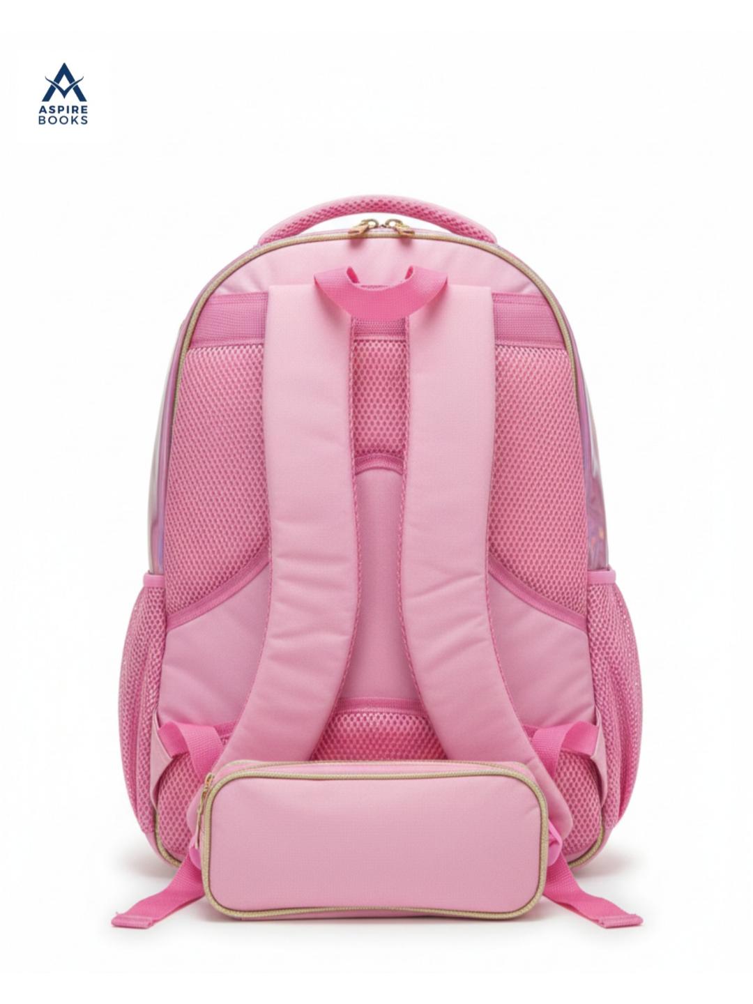 Pink Heart Girls School Backpack Set