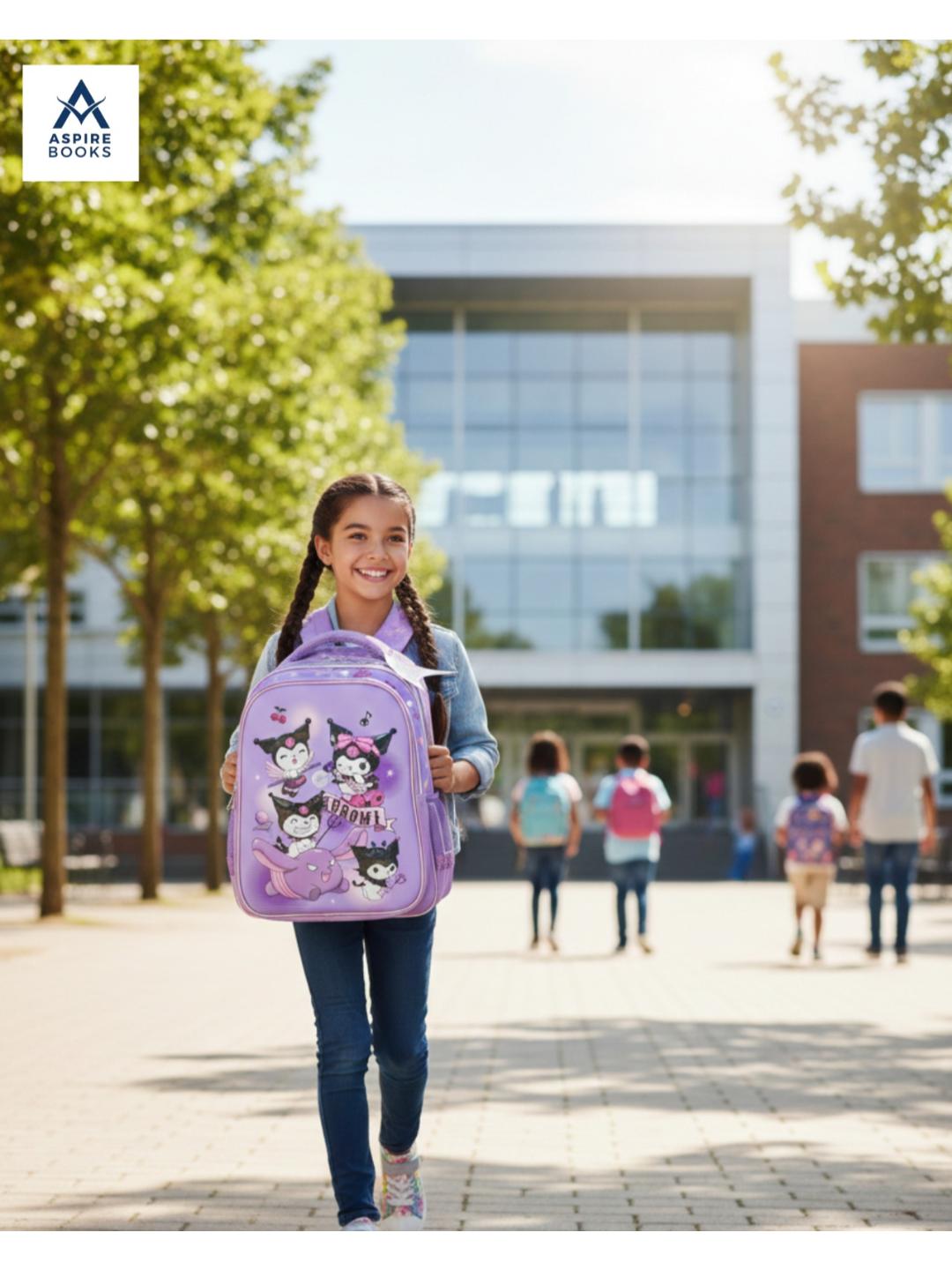 Kurumi Purple School Backpack – Stylish, Durable & Comfortable Kids Bag