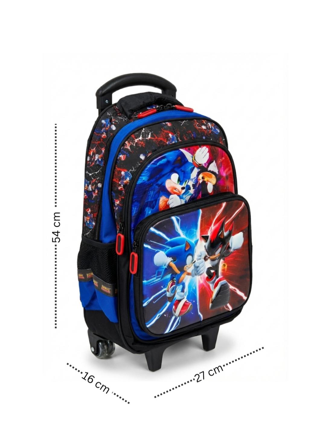 3 in 1 Sonic School Trolley Bag Set