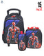3 in 1 Spider-Man 15″ Rolling School Backpack for Kids – 3-in-1 Trolley Set with Lunch Bag & Pencil Case