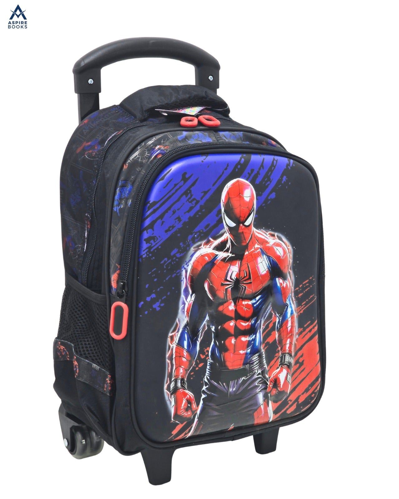 3 in 1 Spider-Man 15″ Rolling School Backpack for Kids – 3-in-1 Trolley Set with Lunch Bag & Pencil Case