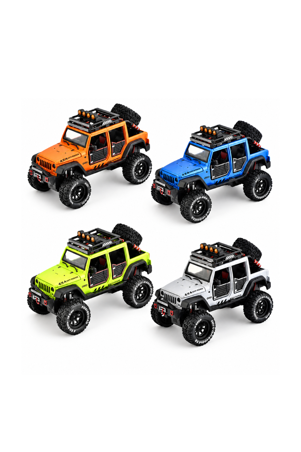 4WD Off-Road Die-Cast Toy Car 1:24 Scale – 1 Piece, Assorted