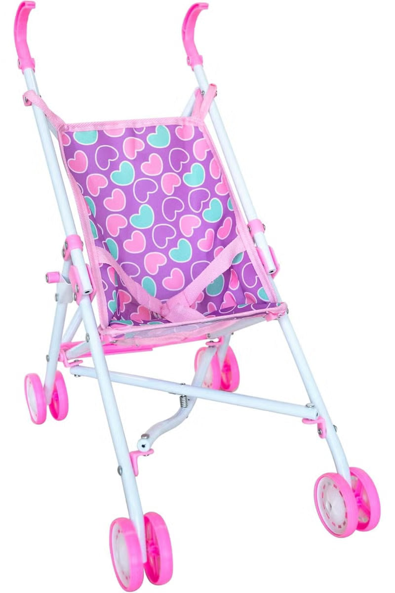 Baby Doll Stroller with Doll – Kids Push Along Doll Pram Set Secondary image