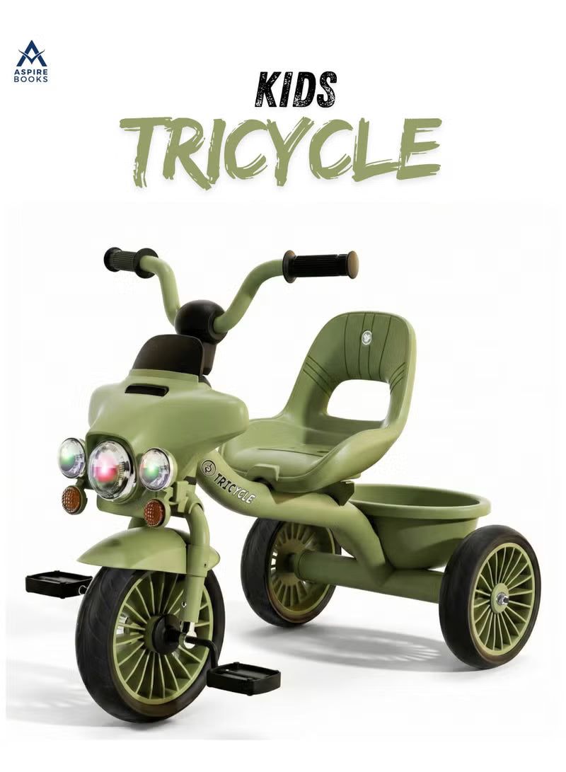 Motorbike Tricycle with Basket - Green