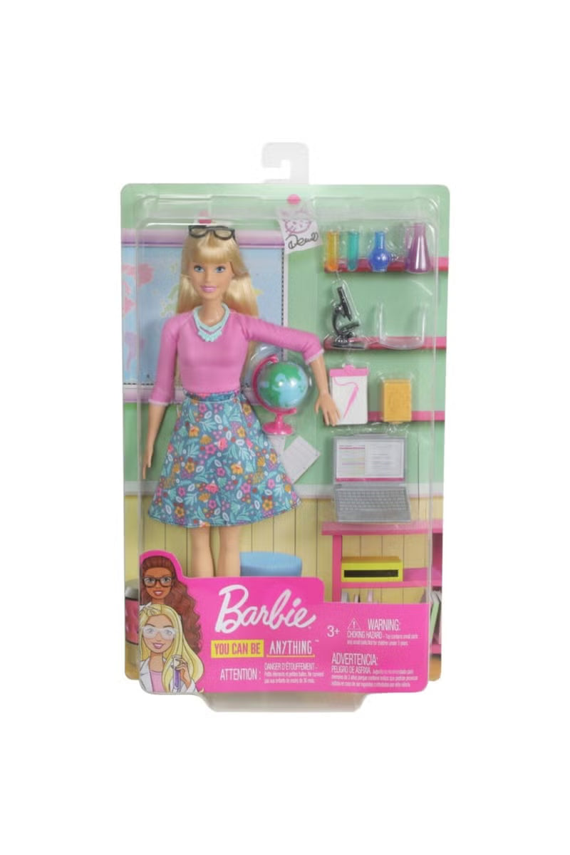 Barbie Teacher Doll – Blonde with 10 Teaching Accessories