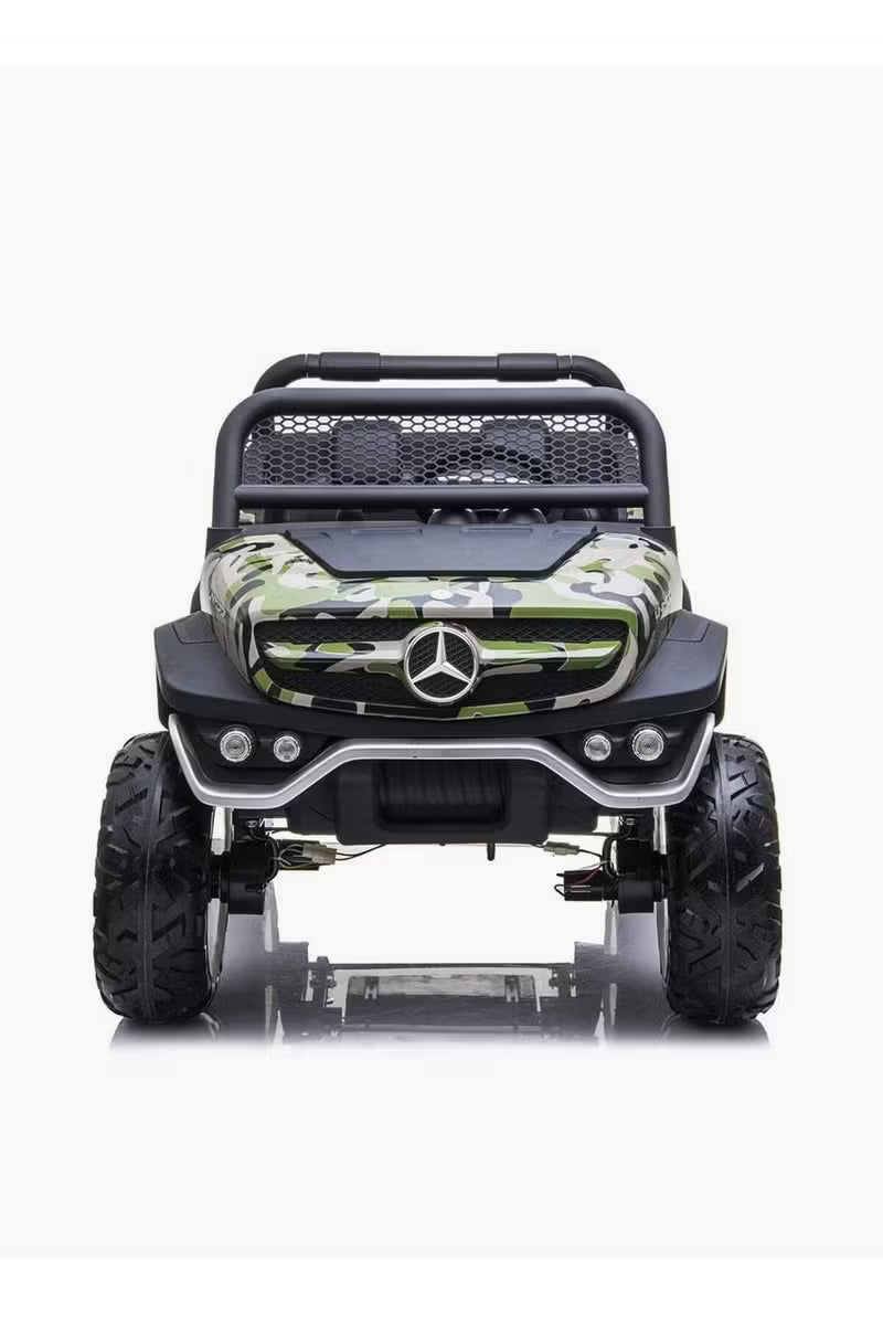 Mercedes-Benz UNIMOG Premium Electric Ride-On Car –  Camo 2-Seater 4x4