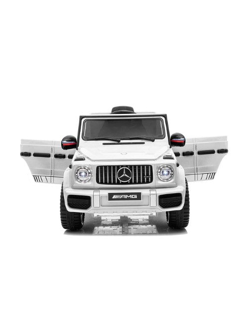 Mercedes-Benz G63 Ride-On Car White | Kids Electric Car with Plastic Wheels & Seat