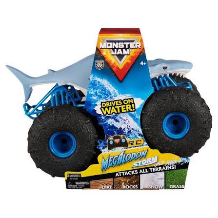 Monster Jam Official Megalodon STORM All-Terrain Remote Control Monster Truck