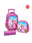 3-in-1 Disney Princess Rapunzel Backpack 16 Inch Pink Trolley Bag