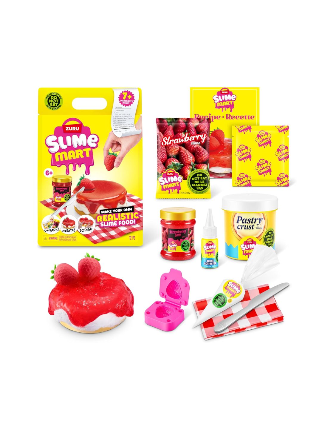 Slime Mart – Small Shopping Bag Dessert, Series 1: Strawberry Cheesecake