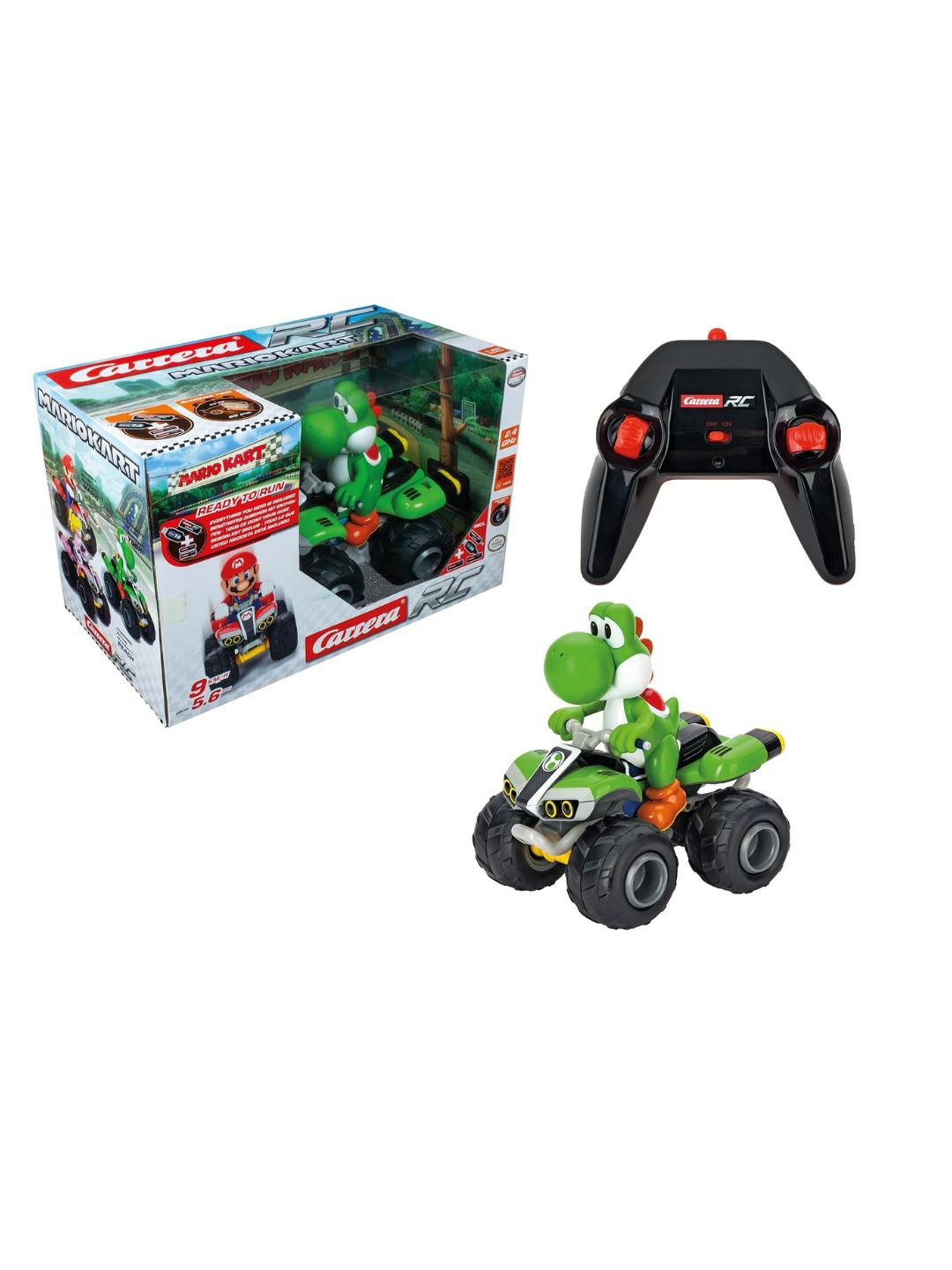 Carrera RC Nintendo Mario Kart 8 Yoshi 1:20 Remote Control Quad Vehicle