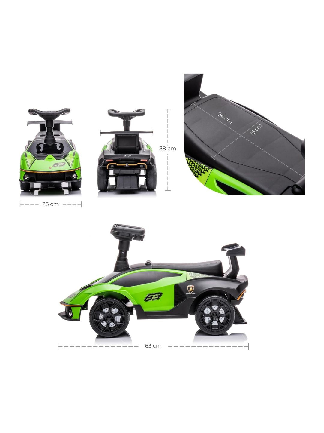 Lamborghini Essenza SC V12 Kids Push Car