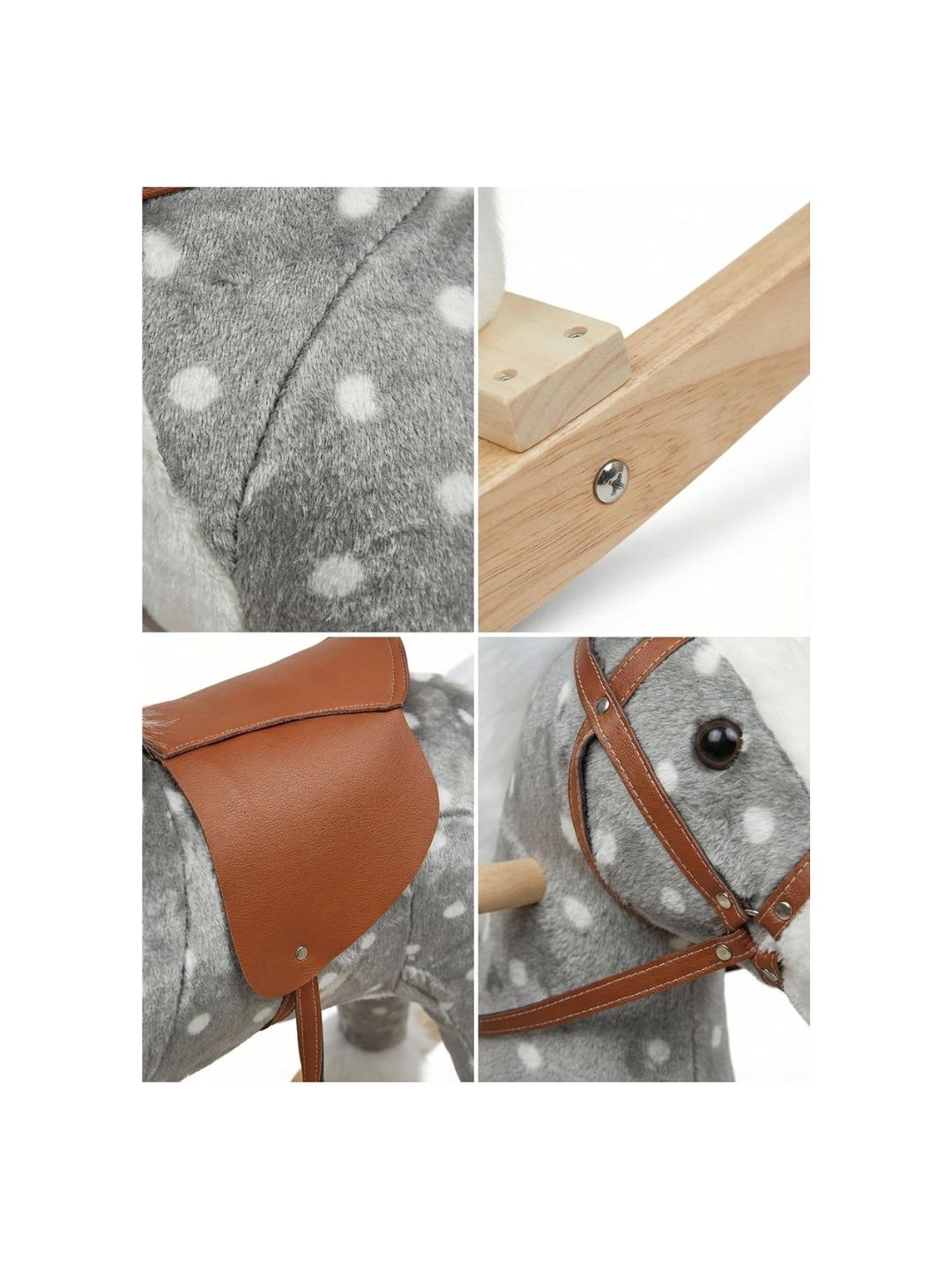 Kids Rocking Horse with Wooden Base
