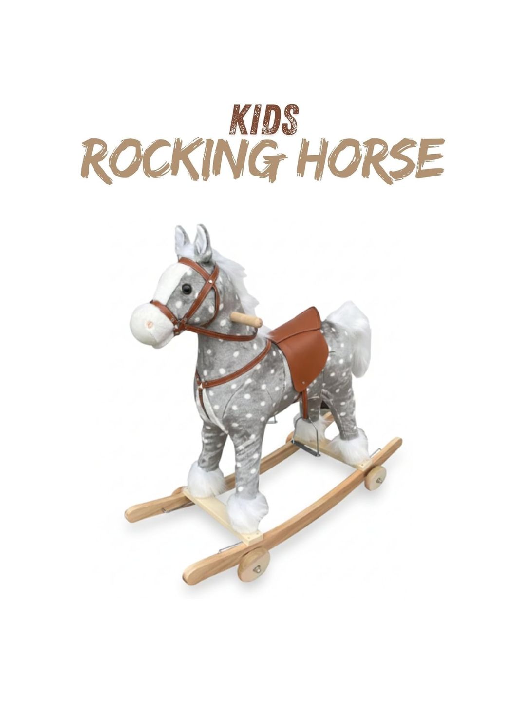 Kids Rocking Horse with Wooden Base Main image
