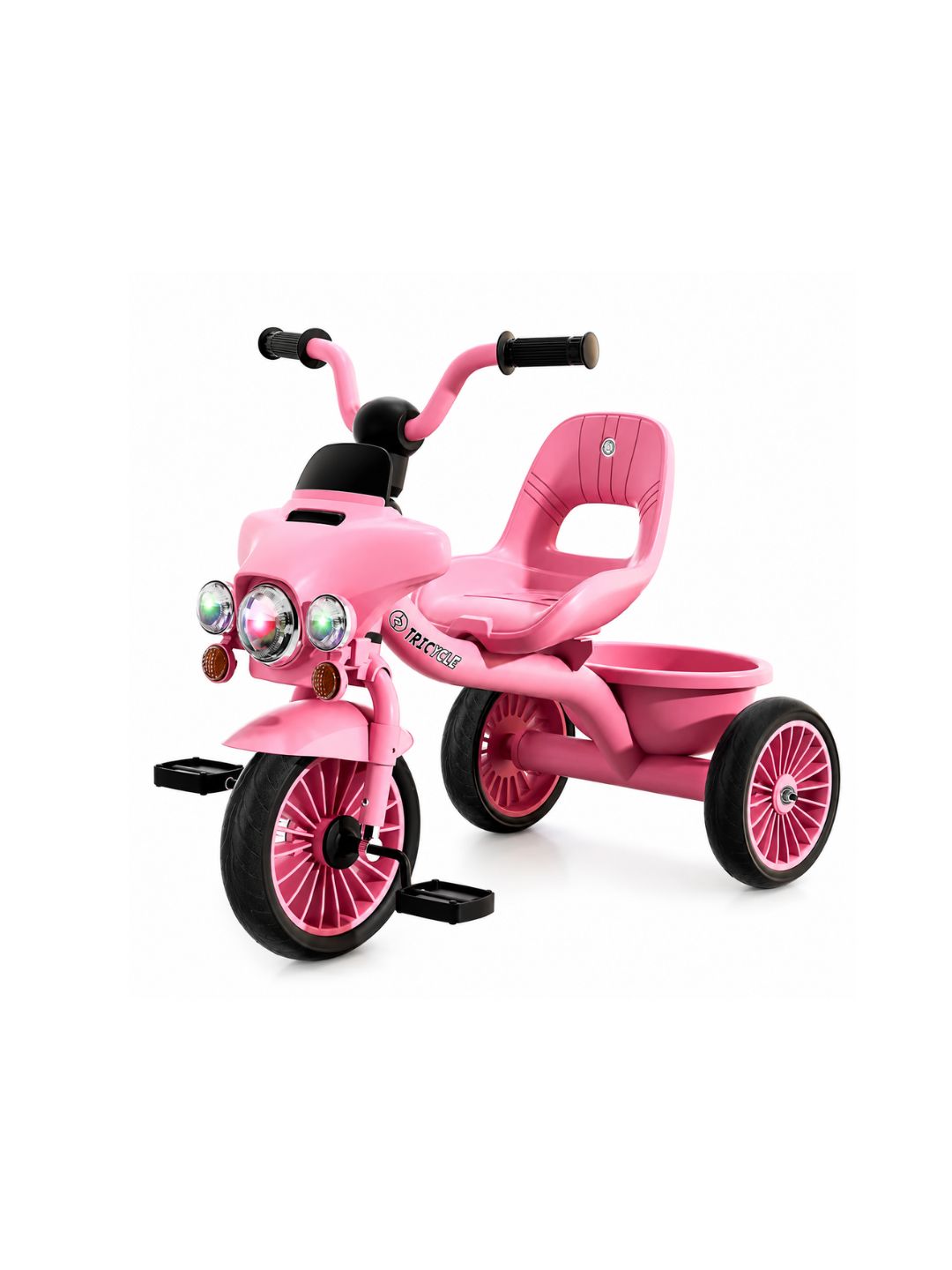 Motorbike Tricycle with Basket - Pink Main image