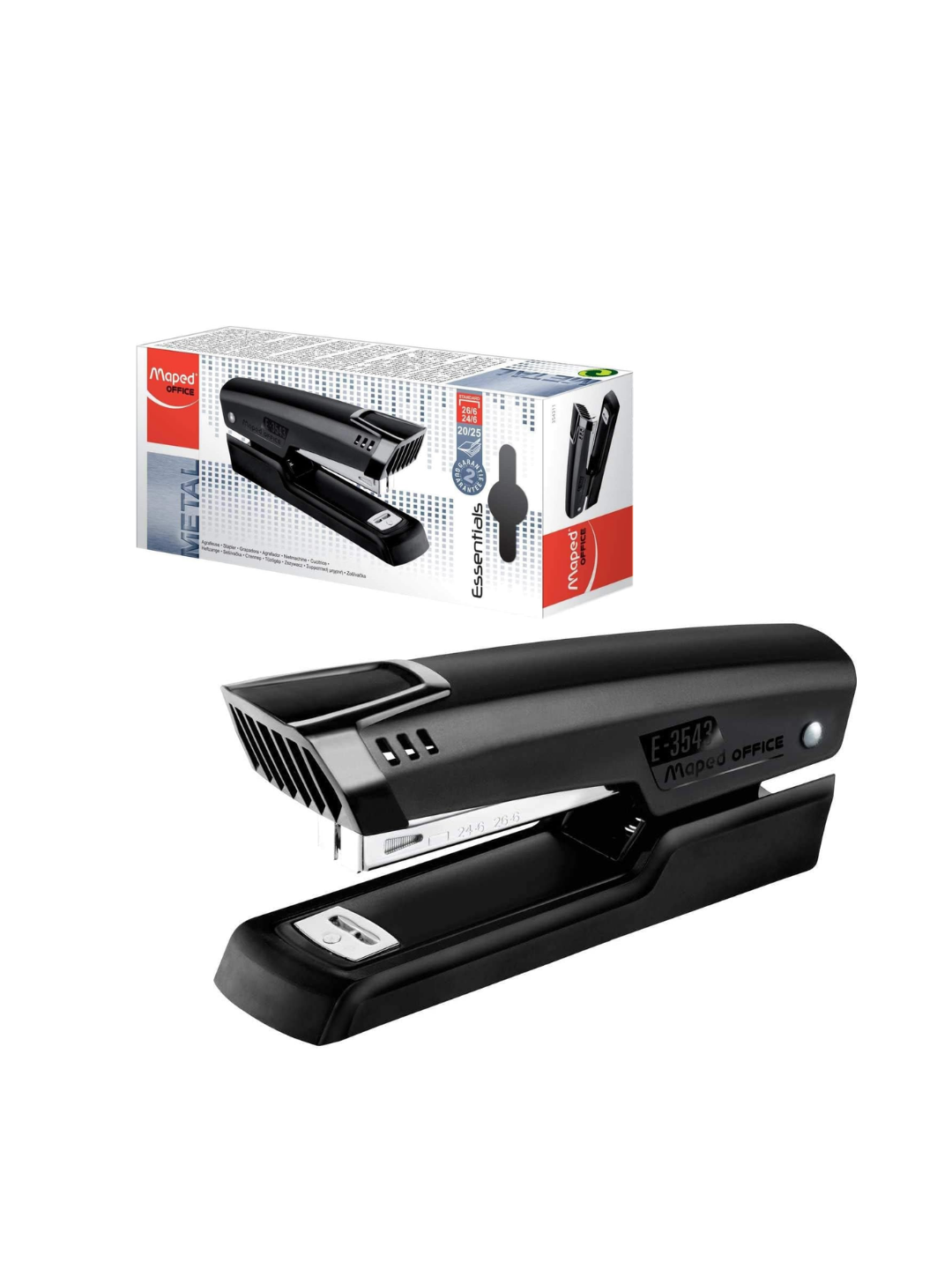 Maped Office Essential Metal Stapler 26/6 Half Strip 25 Sheets MD-354311
